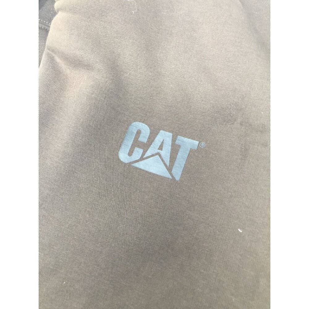 Men's CAT Trademark Banner Hooded Sweatshirt - Coffee Bean - Size 2XL - Picture 7 of 15